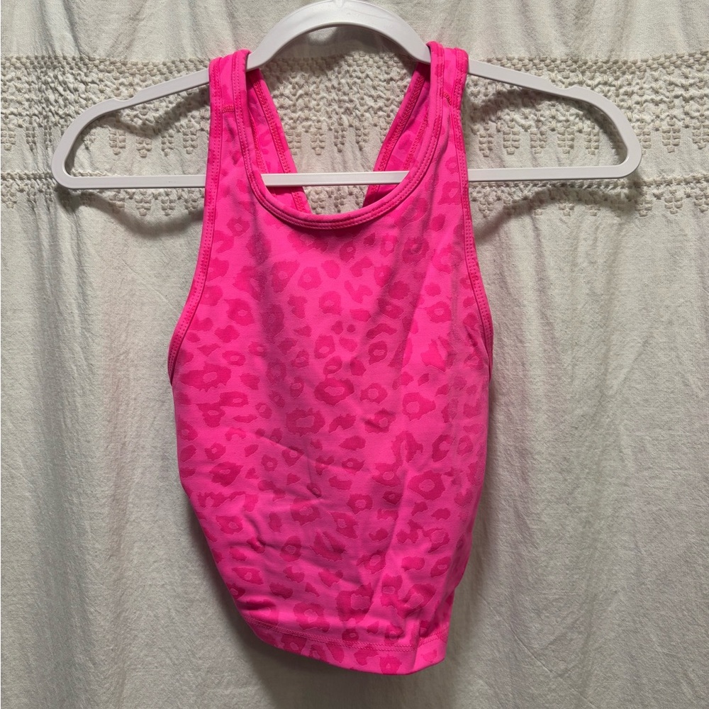 Beyond Yoga Hit Pink Leopard Print Sports Tank